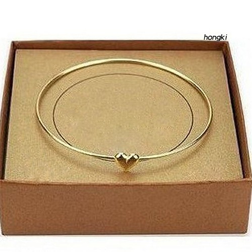 Vòng Tay Hợp Kim Mặt Hình Trái Tim Xinh Xắn Cho Nữ