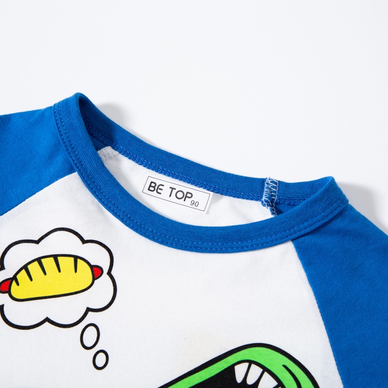 Áo polo Soffny tay ngắn vải cotton in họa tiết hoạt hình thời trang mùa hè dành cho bé trai/ bé gái