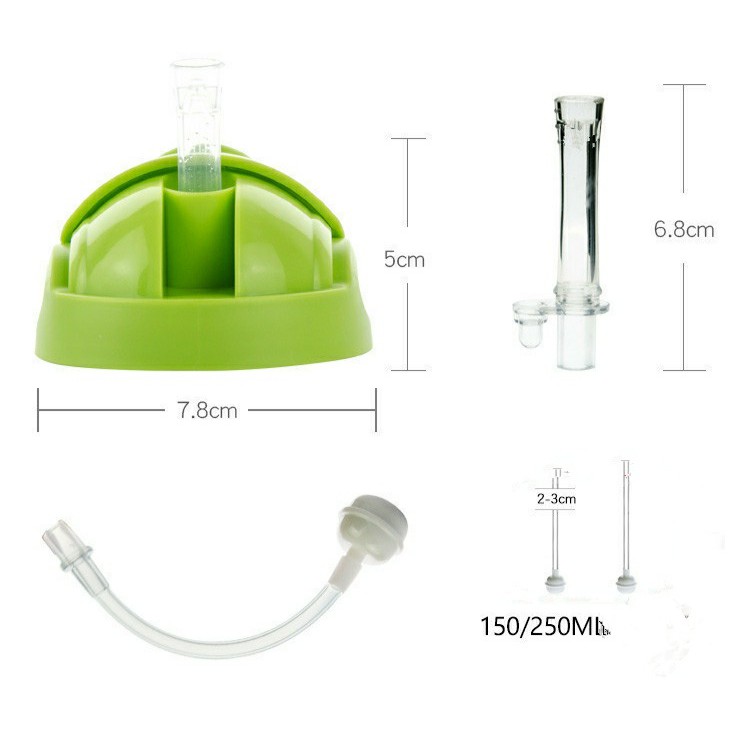 Đầu nắp ống hút nước chống sặc Como 150ml / 250ml - phụ kiện thay thế bình sữa KICHILACHI KICHI