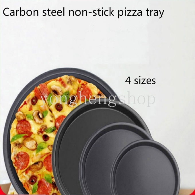 Khuôn Nướng Bánh Pizza 6/7/8/9 Inch Bằng Thép Carbon Chống Dính