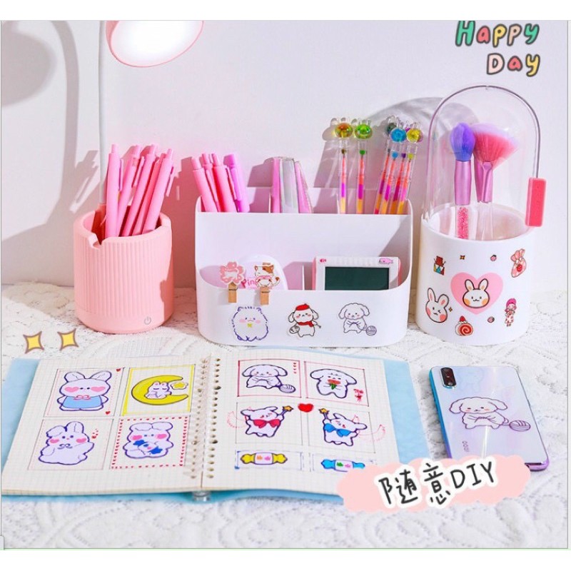 🌸 Sticker chống thấm - Nhãn dán chống nước hoạ tiết hoạt hình gấu/thỏ/chó