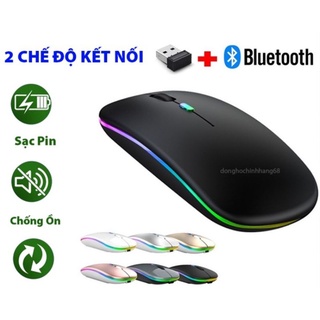 Chuột bluetooth 5.1 2 chế độ dùng cho máy tính bảng - điện thoại - máy tính