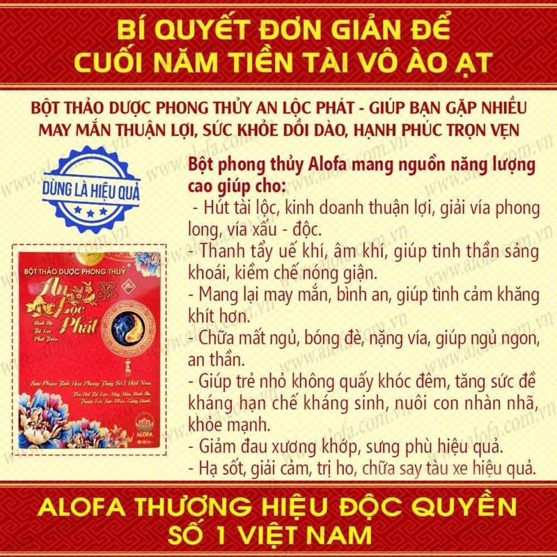 SỈ/LẺ BỘT ALOFA MUA 5 TẶNG 1 VÒNG TAM TÀI NHƯ Ý | BigBuy360 - bigbuy360.vn