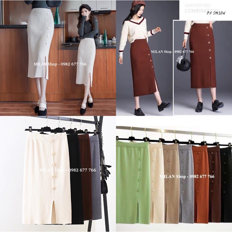 Chân váy len dài qua gối siêu xinh | BigBuy360 - bigbuy360.vn