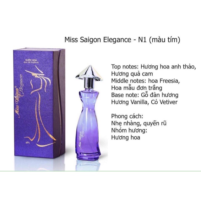 Nước hoa Miss Sài Gòn còn 2 chai duy nhất sale lỗ.