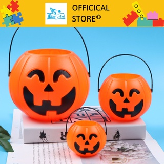 Giỏ bí ngô xin kẹo halloween không đèn nhạc - Đèn lồng bí ngô