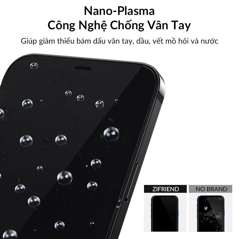 Kính Cường Lực Chống Nhìn Trộm iPhone ZIFRIEND Privacy Full Màn Hình, Viền Siêu Mỏng Bo Tròn 3D, Độ Cứng 9H Chống Vỡ