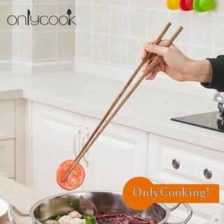 Đũa dài chiên rán đầu bếp OnlyCook gỗ sơn cao cấp