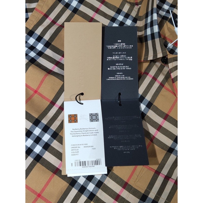 Áo sơ mi nam ngắn tay Burberry cao cấp nhập khẩu Auth new 2022