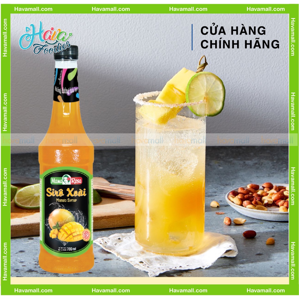 [HÀNG CHÍNH HÃNG] Siro Xoài Mama Rosa 700ml - TẶNG TRÀ ĐEN