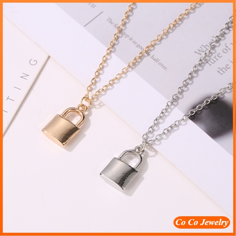 Vòng Cổ Hợp Kim Mặt Ổ Khóa Xinh Xắn Cho Nữ