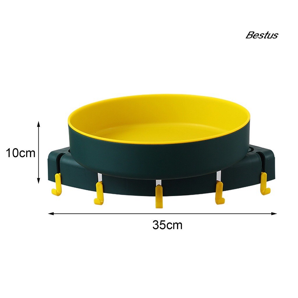 Kệ để góc nhà tắm nhà bếp dán tường 2 lớp thông minh xoay 360 độ kệ để đồ nhà tắm nhà bếp đa năng