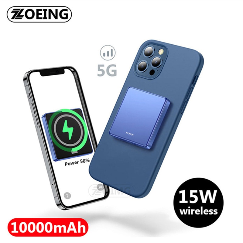 Sạc Dự Phòng ko dây 15w 10000mah Cho ĐT táo 12 12 Pro 12pro Max 12mini