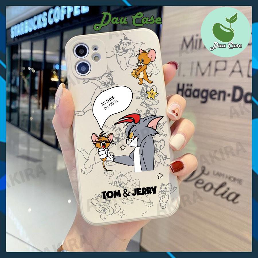 Shop sỉ ốp lưng iphone Tom jerry vuông cạnh chống sốc bảo vệ camera giá gốc tận xưởng sản xuất
