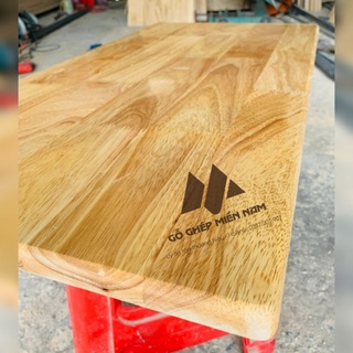 Gỗ cao su làm mặt bàn làm kệ bo góc cạnh 50x80 dày 18mm GỖ CAO SU KO THẤM NƯỚC