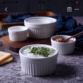 Khuôn bánh flan/ramenkin trắng