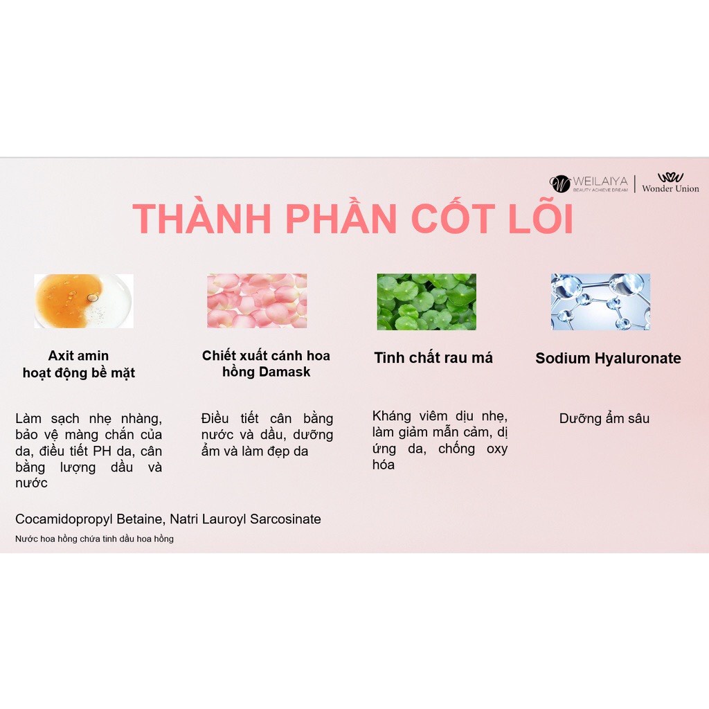 Sữa tắm Weilaiya trắng da,dưỡng ẩm cánh hoa hồng Damask 450ml
