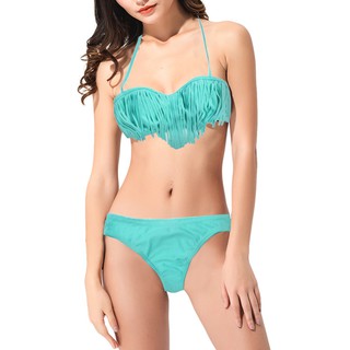 Bikini Tua Rua Màu Trơn Cho Bé Gái