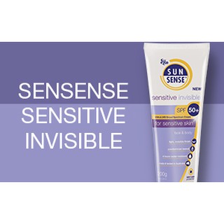 Sunscreen vật lý 15% Zinc Oxide SunSense Sensitive Invisible SPF 50+ cho da nhạy cảm