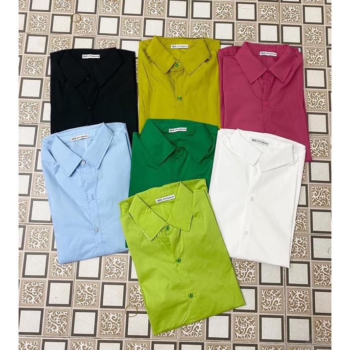 Áo sơmi cộc tay và dài tay vải thô form rộng oversize thời trang phong cách trẻ