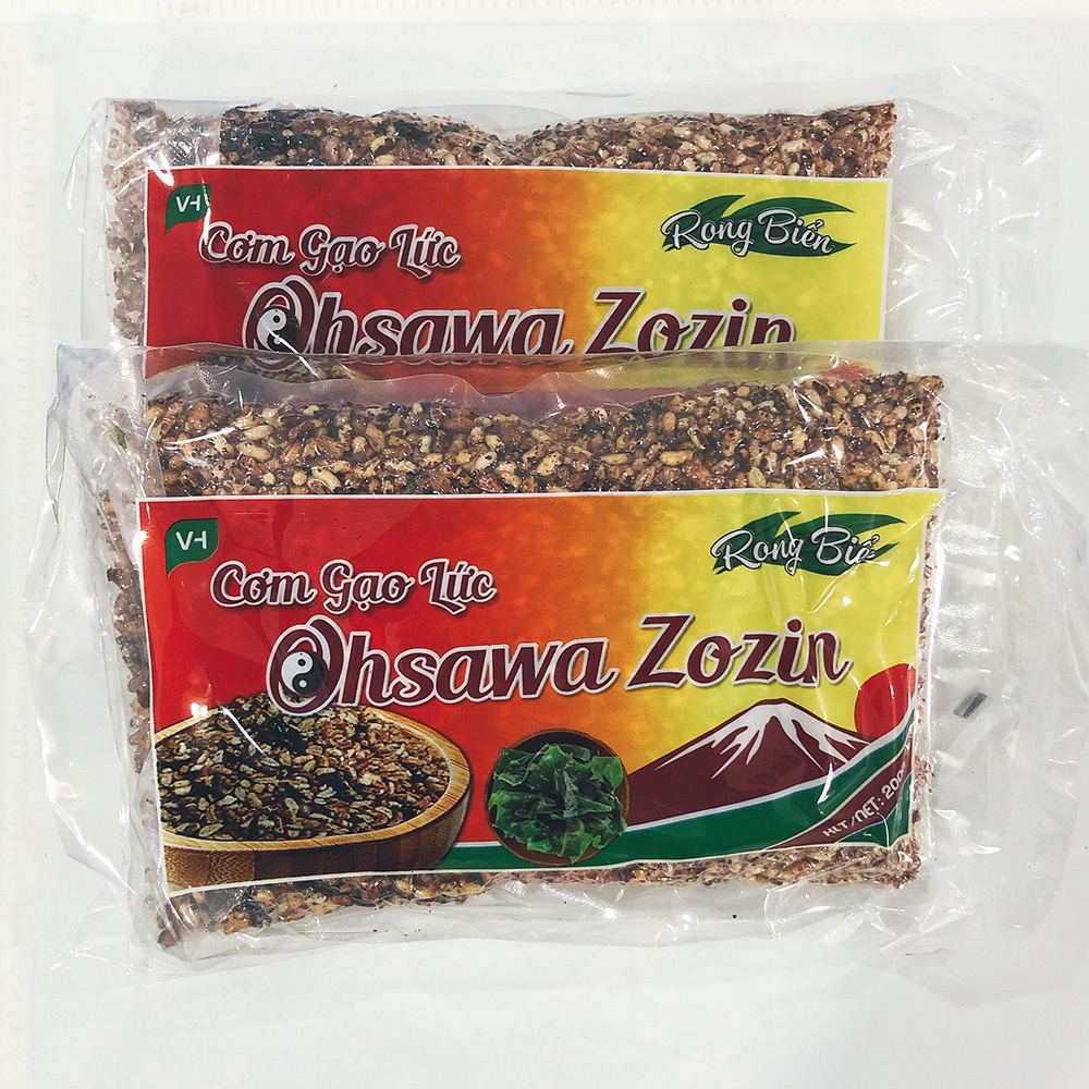 Combo 02 gói x 200gr Cơm sấy gạo lứt rong biển Ohsawa Zozin giòn ngon (Date: 08 tháng)