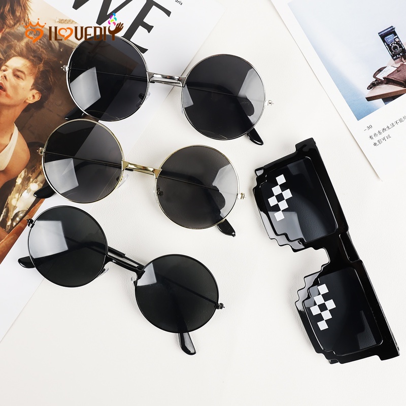 Kính Mát Chống Tia UV Phong Cách Cổ Điển Thời Trang Cho Cả Nam Và NữKính Mát Tròn Cho Nữ