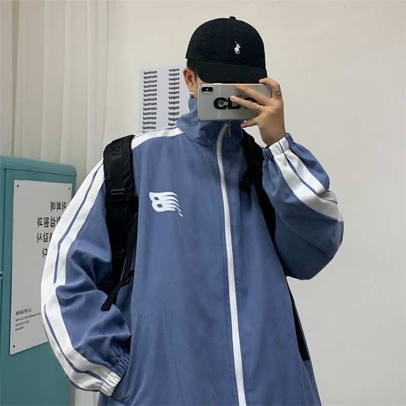 Áo khoác bóng chày dáng rộng chữ NB vải dù cao cấp phong cách Hàn Quốc cá tính năng dộng cho nam áo jacket unisex nam nữ bigsize gió 2 lớp phong cách cực chất top