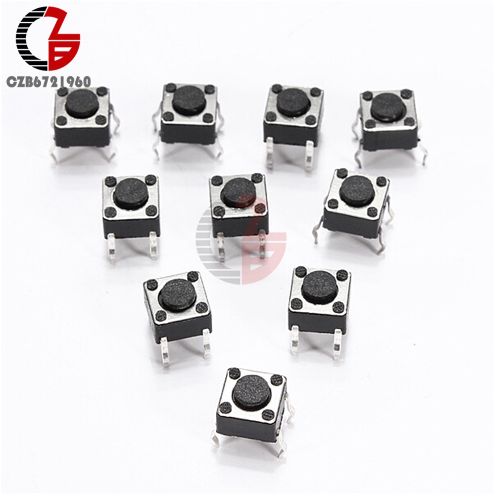 Bộ 20 nút công tắc 6x6x4.3mm 4 chấu DIP chất lượng cao
