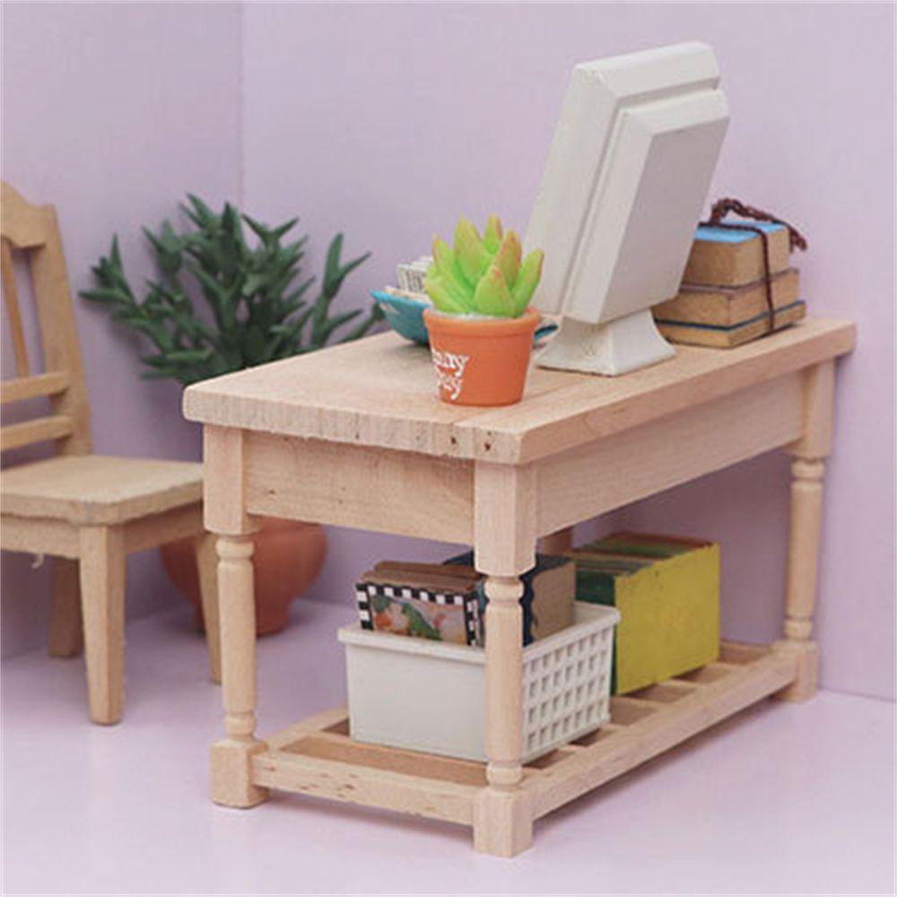 Mô Hình Bàn Gỗ DIY Trang Trí Nhà Búp Bê Tỉ Lệ 1: 12