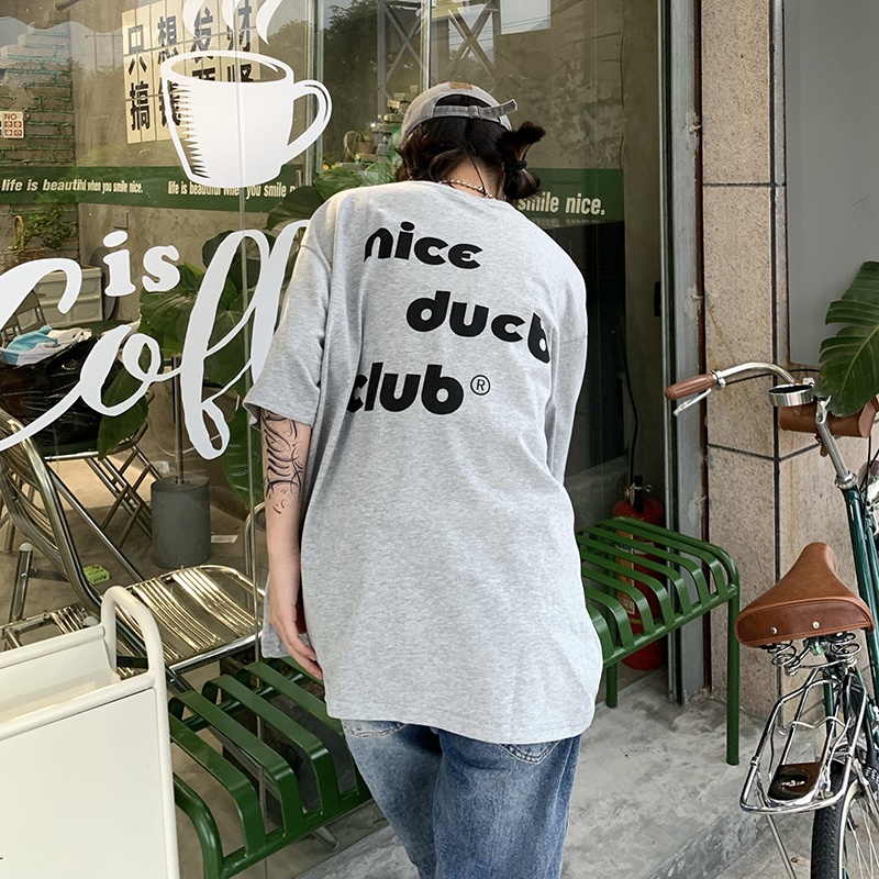 Áo phông màu xám tay lỡ nam nữ Yinxx, áo thun form rộng unisex ATL254