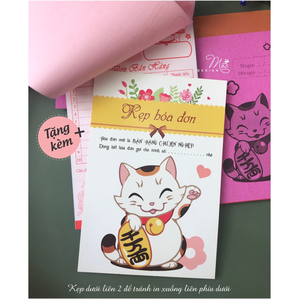 Hoá đơn MÈO THẦN TÀI loại to 2 liên