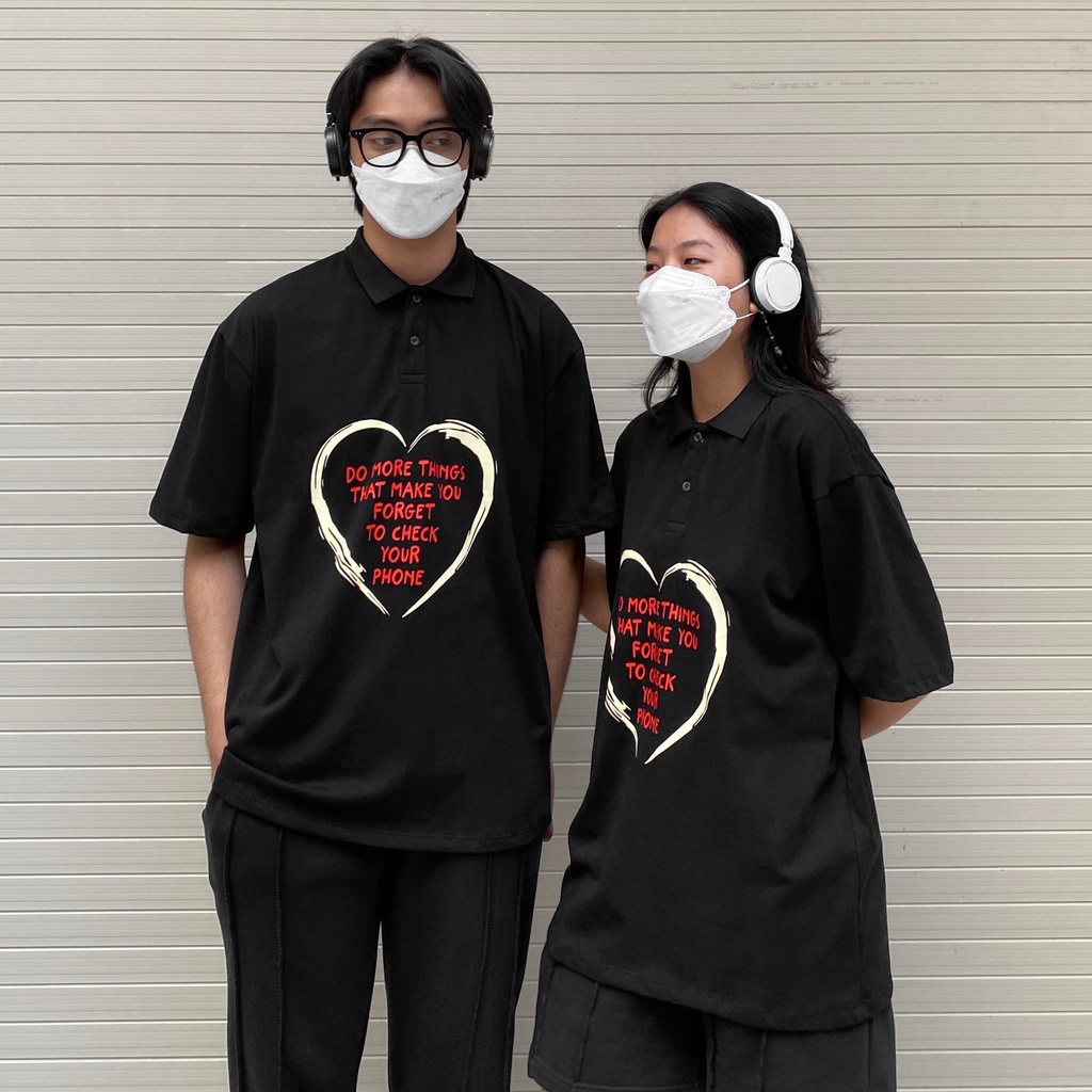 ÁO THUN FF FORM RỘNG POLO DO MORE THINGS , VẢI THUN 2 CHIỀU COTTON 250GSM