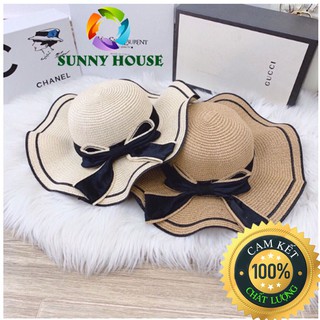 Mũ cói Hàn xẻng, mũ đi biển cực xinh - Sunny House