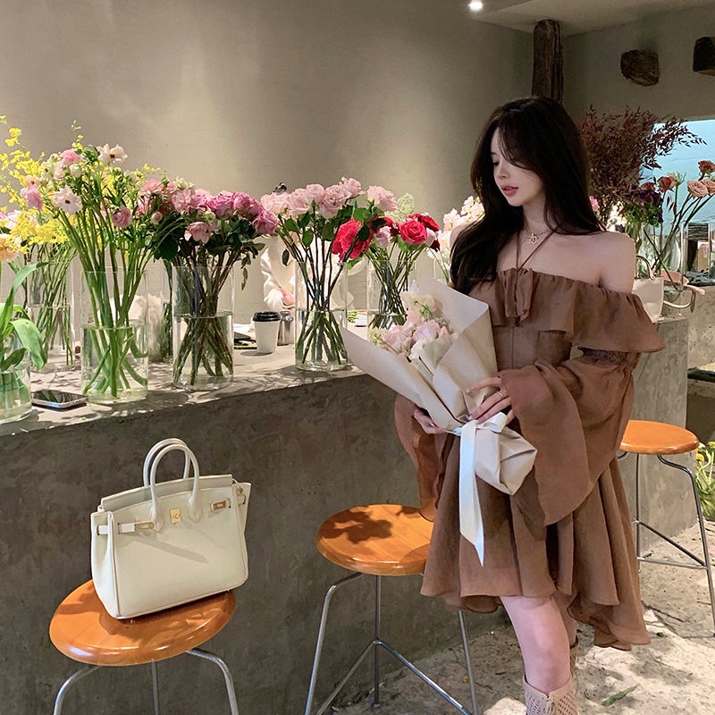 Đầm Công Chúa Hở Vai Cột Dây Eo Thời Trang Mùa Hè Phong Cách Mới Dành Cho Nữ