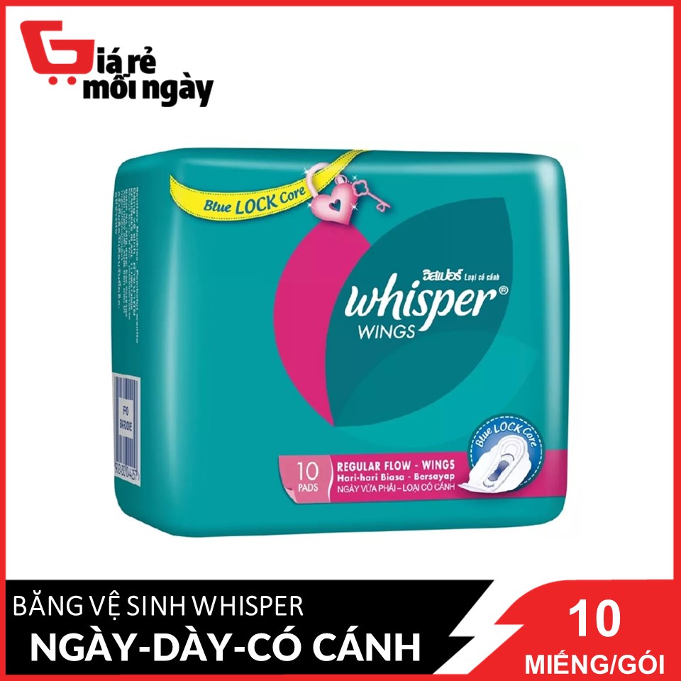 Băng vệ sinh Whisper Cánh dày ngày 10 miếng