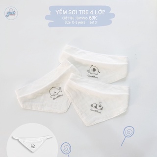 Goodmama - sét 3 yếm sợi tre 4 lớp gmm101055