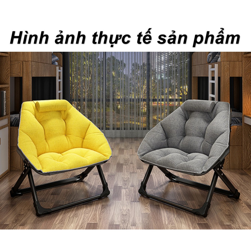 Ghế Ngồi Studio Lux Decor Gấp Gọn Khung Thép Chịu Lực