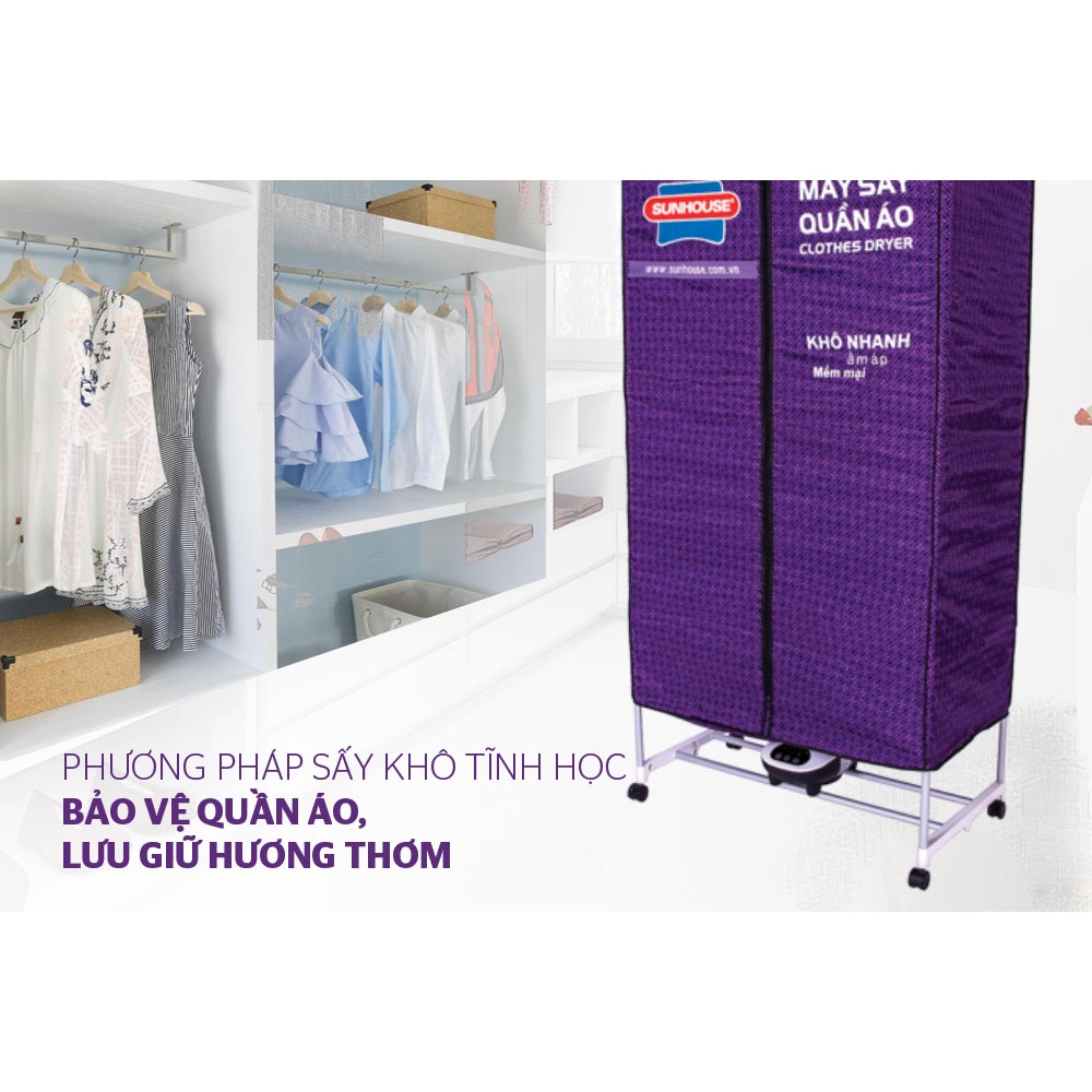 Tủ sấy quần áo Sunhouse SHD2707 - Bảo hành 12 tháng Chính hãng