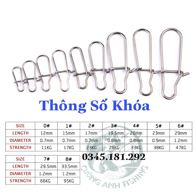 Khóa Lure Snap - Bộ Combo 10 chiếc Khóa Lure Snap Lure _ Chuyên Dùng Câu Lure