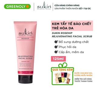 Sukin Kem Làm Sạch Tế Bào Chết Da Mặt Tầm Xuân Rosehip Rejuvenating Facial Scrub 125ml - DATE 9/23