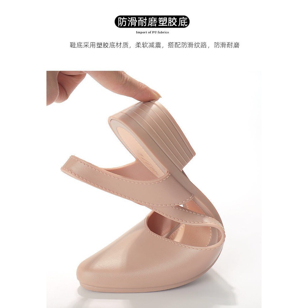 Giày nhựa cao su cao cấp bền đẹp đi nước thoải mái đế 3cm hở gót xinh xắn hàng chuẩn loại 1 GN8 | BigBuy360 - bigbuy360.vn