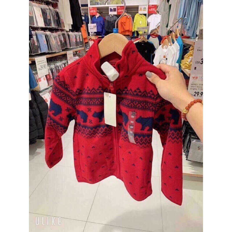 Áo nỉ tơ kids uniqlo 150
