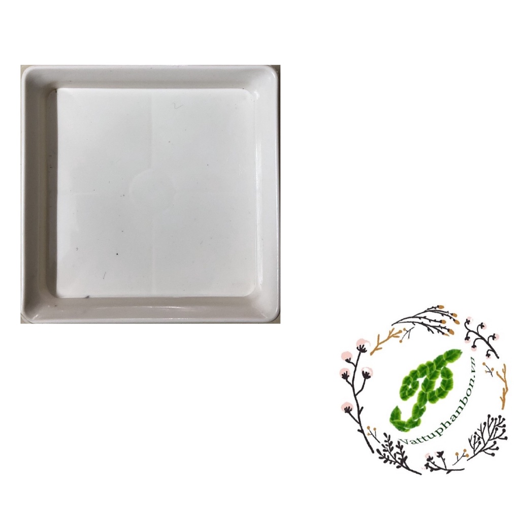 Đĩa lót chậu Vuông 12cm - #065D#