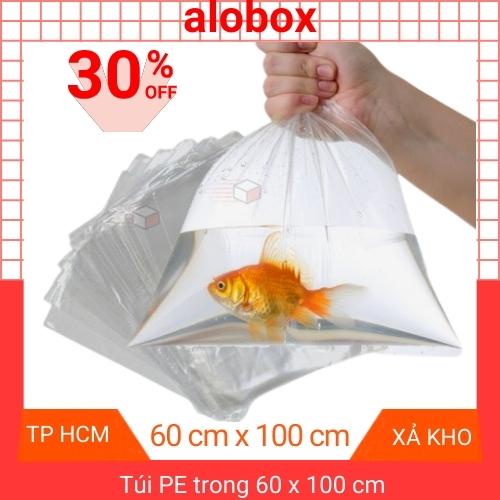 Combo 10 Túi Pe Bóng Dẻo Khổ Lớn, Túi nilon Đựng Quần áo Gói hàng Kích thước 60x100 cm dày 7cem giao