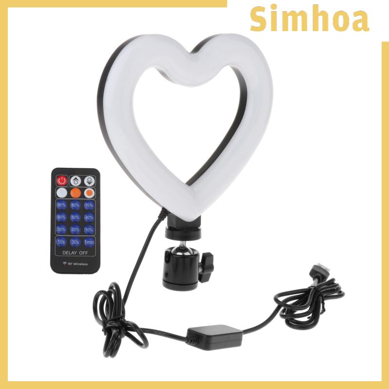 Vòng Đèn LED Hình Trái Tim 6 inch Hỗ Trợ Trang Điểm / Live Stream