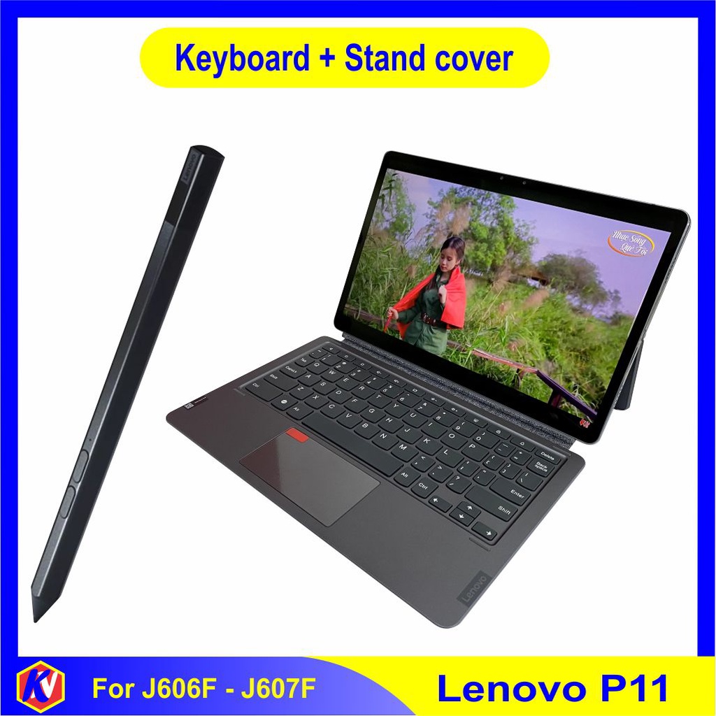 Bút cảm ứng Stylus Pen, 2 in 1 Keyboard Sand cover cho Lenovo Xiaoxin Pad P11, P11 pro - Hàng chính thumbnail