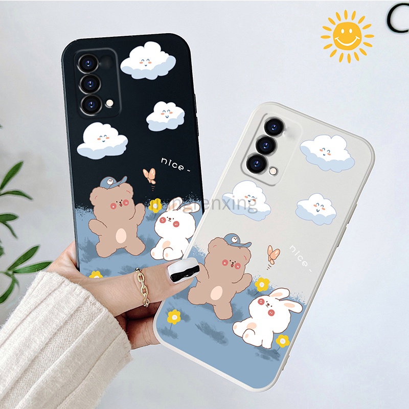 Ốp lưng oppo a74 4g oppo a95 4g Ốp điện thoại silicon mềm mịn bảo vệ mạnh mẽ cho Oppo A95 4G / A74 4G  viền vuông cute YTXX01