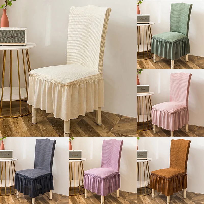 Vỏ Bọc Ghế Ngồi Bàn Ăn Vải Nhung Chất Liệu Co Giãn Cao Cấp