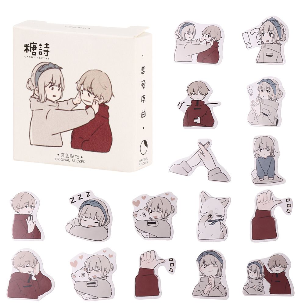 Hộp 45 miếng dán trang trí dễ thương