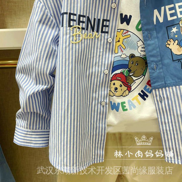 Áo Sơ Mi Cotton Dài Tay Phong Cách Phương Tây Thời Trang Xuân Hè Mới Cho Bé Trai